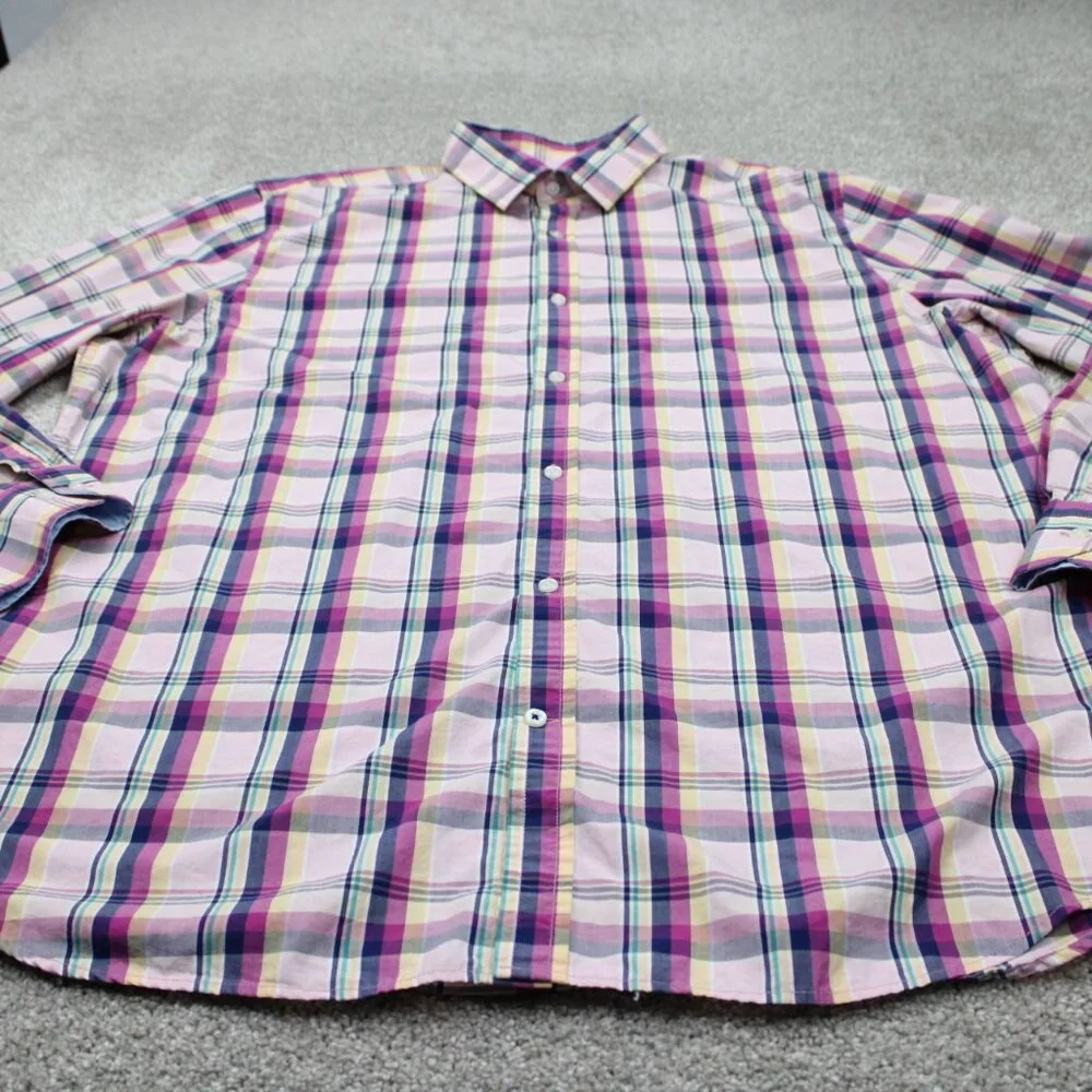 Banana Republic‎ Shirt Mens 2XL XXL Luxe Stretch Poplin Camden Standard Fit L/S